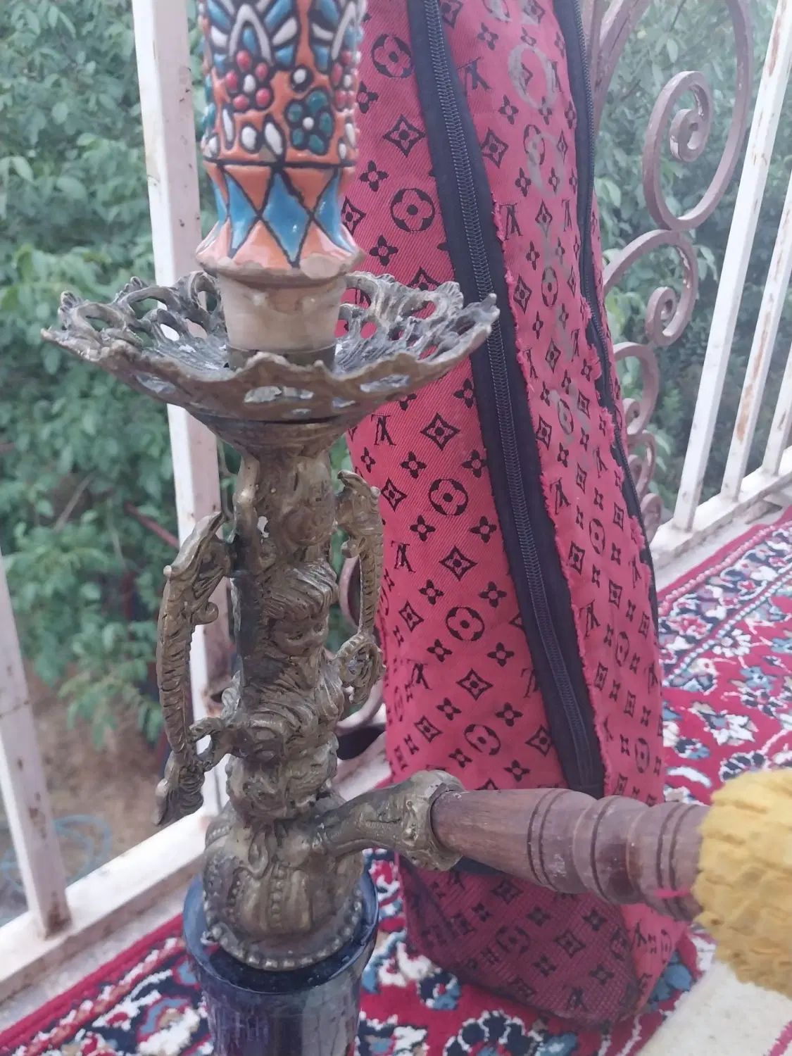 قیلون  برنجی مدل پری دریاری همراه ساک|کلکسیون و سرگرمی|تهران, هاشم‌آباد|دیوار