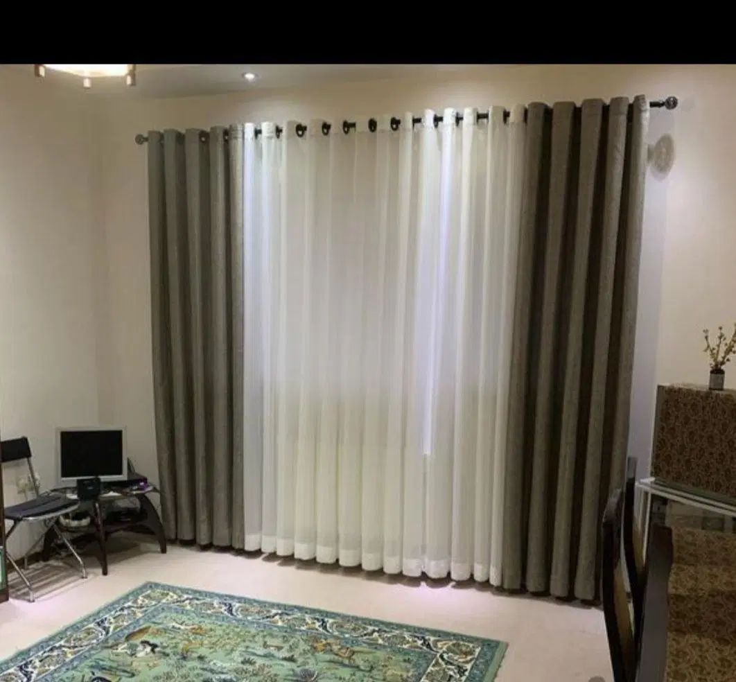 پکیج پذیرایی حریر با دو عدد مخمل اقساط|پرده، رانر، رومیزی|مشهد, دانشجو|دیوار