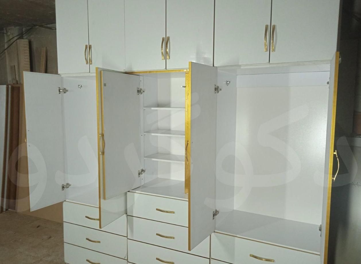 ساخت کمد دیواری سفارشی با چوب درجه یک|جاکفشی، کمد، دراور|پاکدشت, پارچین|دیوار