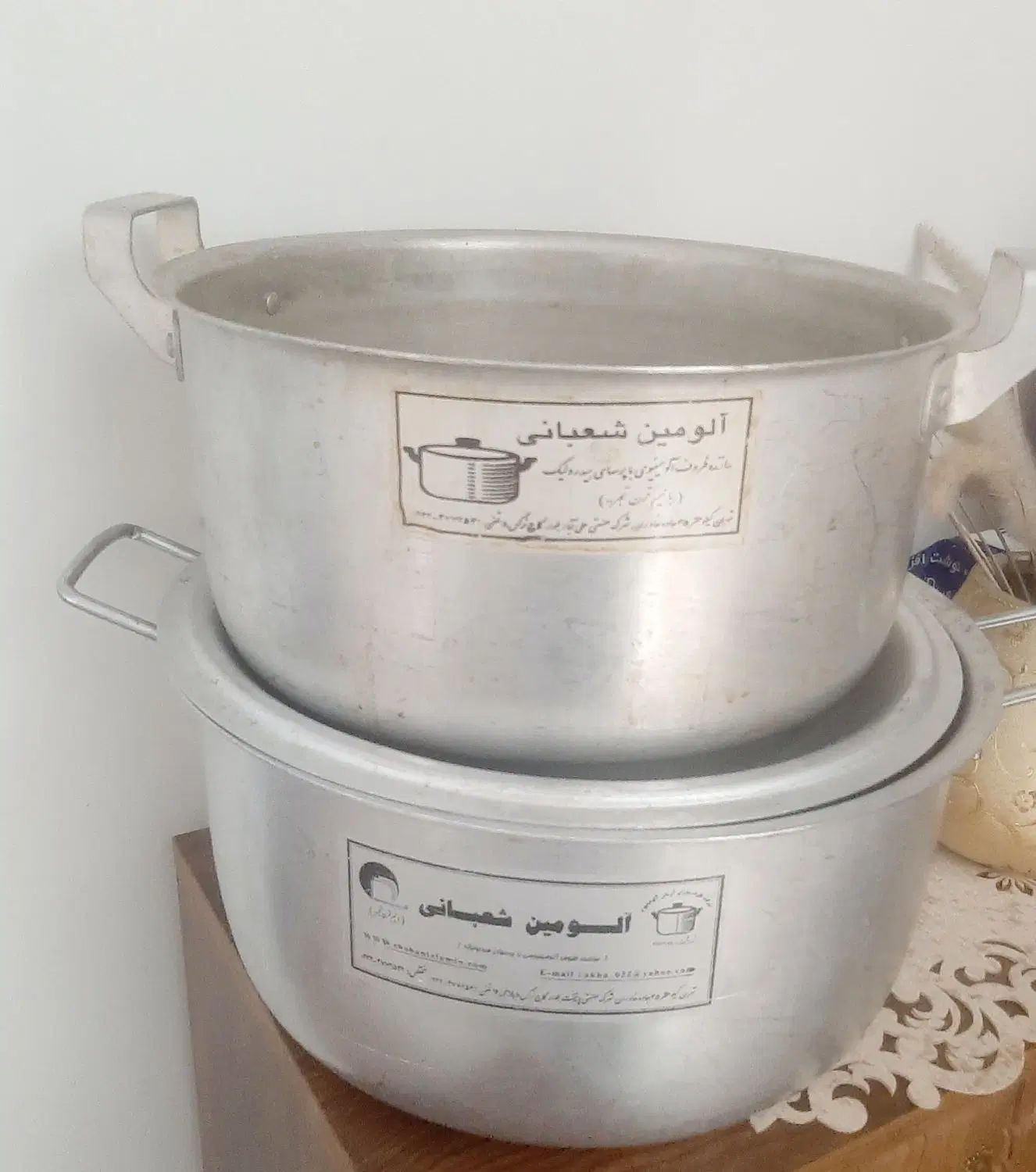 دو تا قابلمه روحی بزرگ با قطر  ۳۰ و ۳۵ جنس ضخیم|ظروف پخت‌وپز|تهران, ستارخان|دیوار