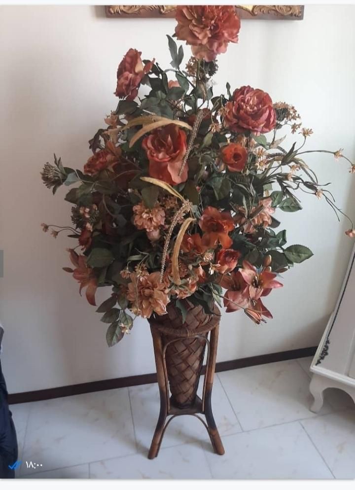 گل و گلدان آینه ای آفتاب گردان|گل مصنوعی|پردیس, |دیوار