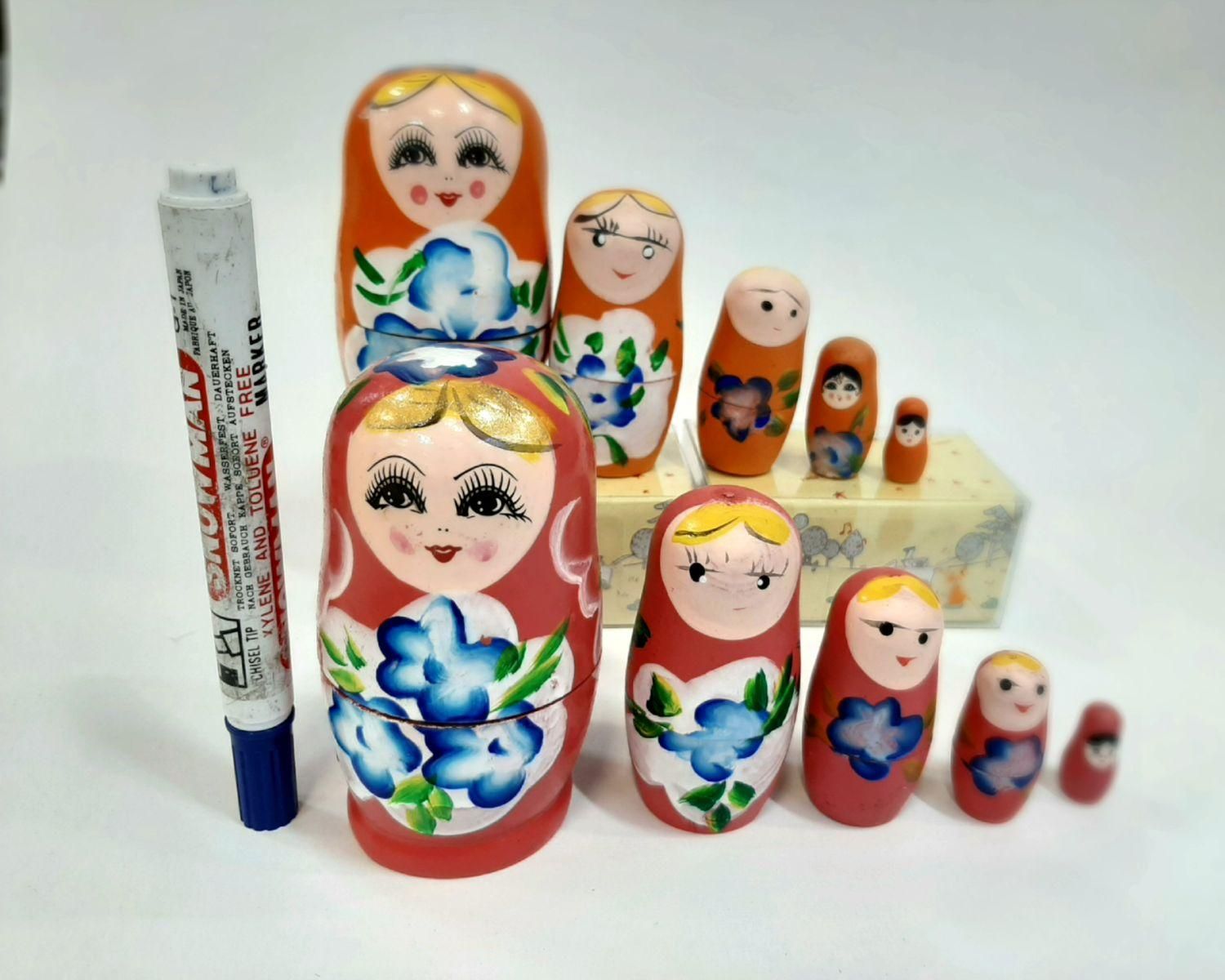 ماتروشکا روسی عروسک چوبی ۵ عددی|مجسمه، تندیس، ماکت|مشهد, جلالیه|دیوار