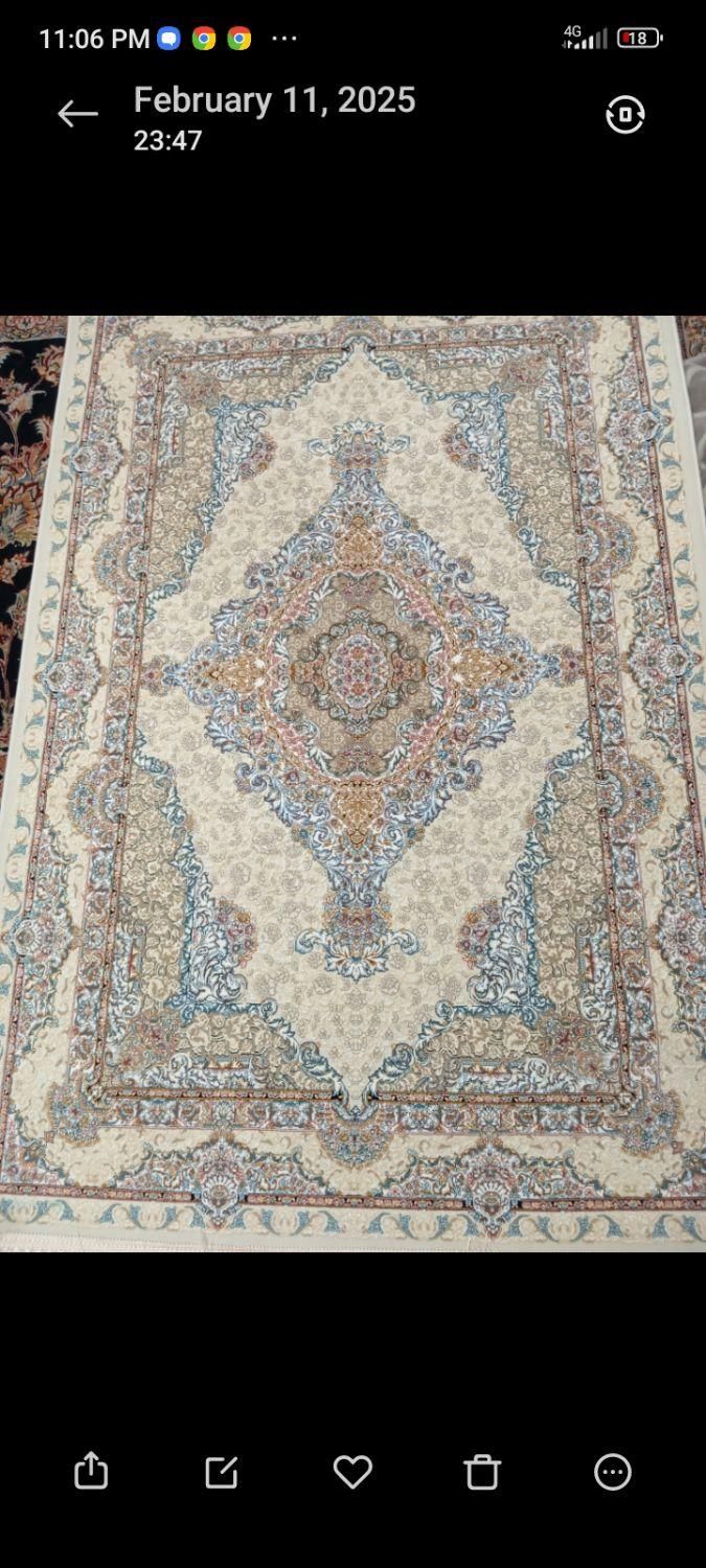 قالیچه ۱*1.5 رنگ کرم چرک 1500شانه|فرش|دماوند, گیلاوند|دیوار