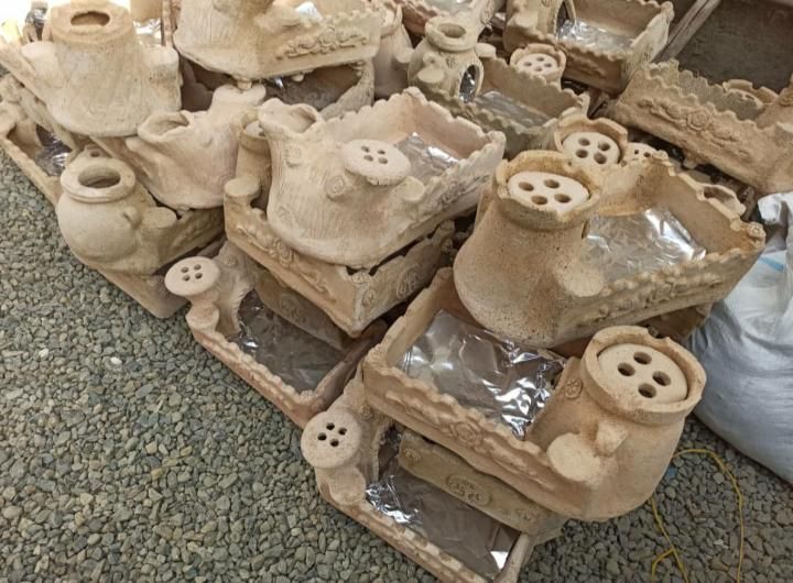 منقل سفالی (گِلی) مجلل|اجاق گاز و لوازم برقی پخت‌وپز|قم, کوه سفید|دیوار