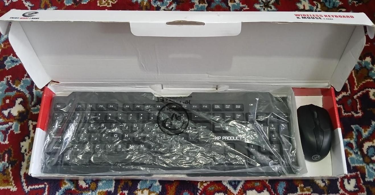 XP-W4400F بی‌سیم - کیبورد و ماوس تمیز با دانگل USB|قطعات و لوازم جانبی رایانه|نیشابور, شهرک بسیج|دیوار