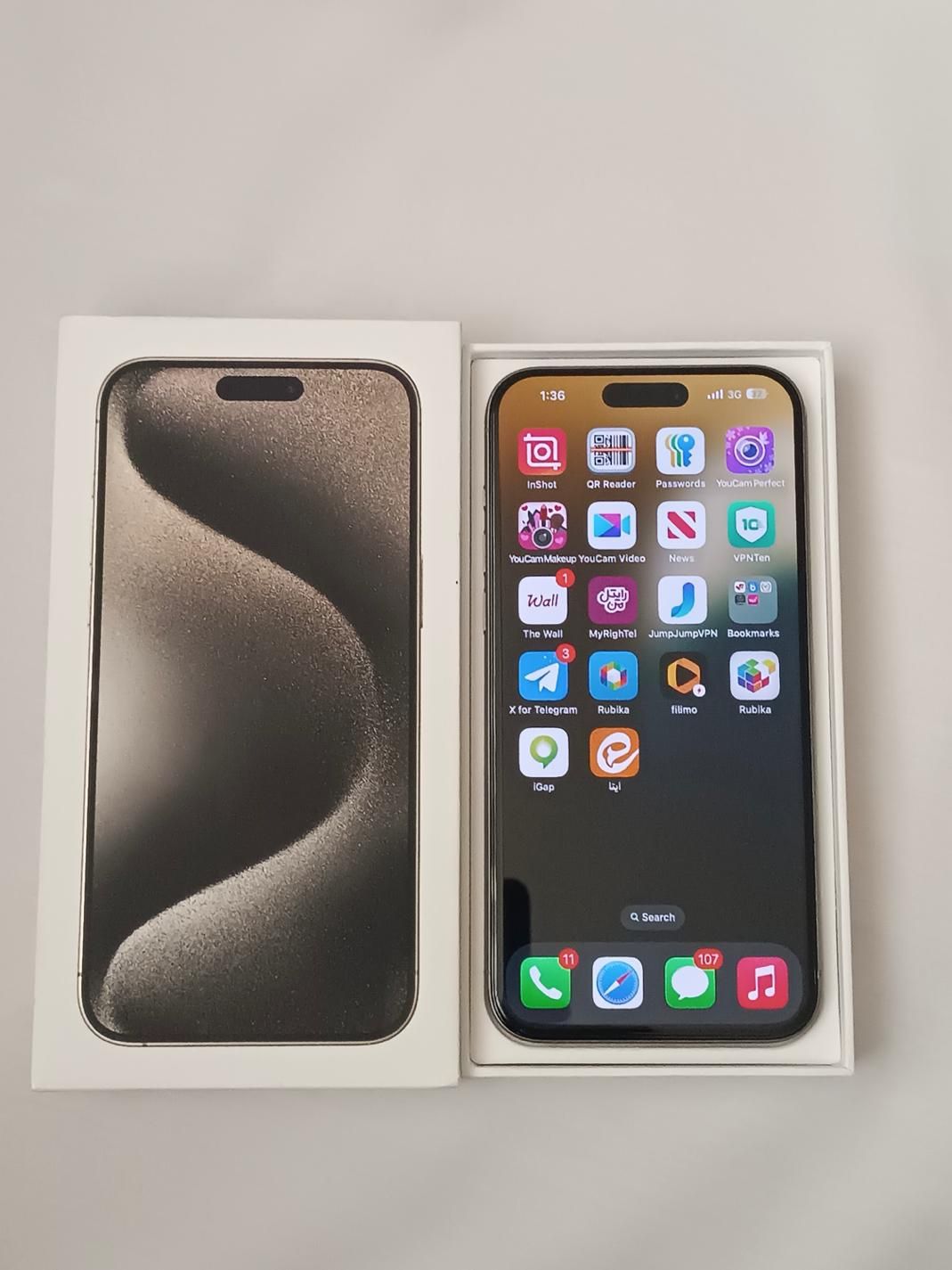 اپل iPhone 15 Pro Max با حافظهٔ ۵۱۲ گیگابایت|موبایل|مشهد, امیریه|دیوار