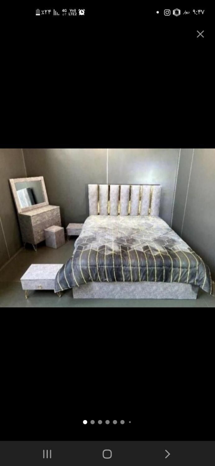 تخت خواب دونفره بار جدید سمساری بزرگ سارانی|تخت و سرویس خواب|زابل, |دیوار