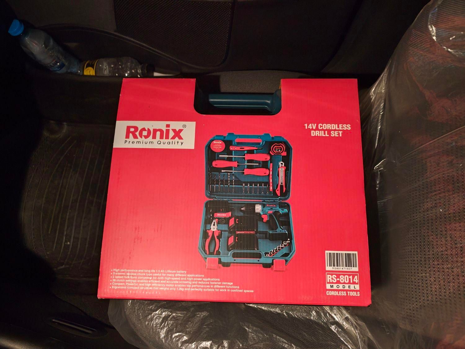 دریل پیچ گوشتی شارژی رونیکس با جعبه ابزار ، آک بند|ابزارآلات|مشهد, چهارچشمه|دیوار