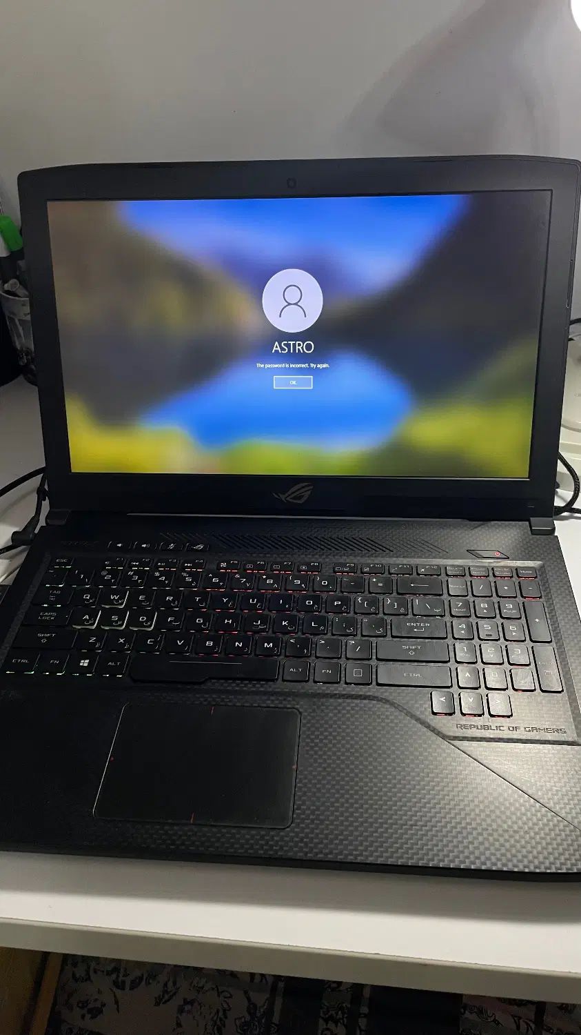 ASUS ROG GL 503 VM|رایانه همراه|رشت, چله خانه|دیوار