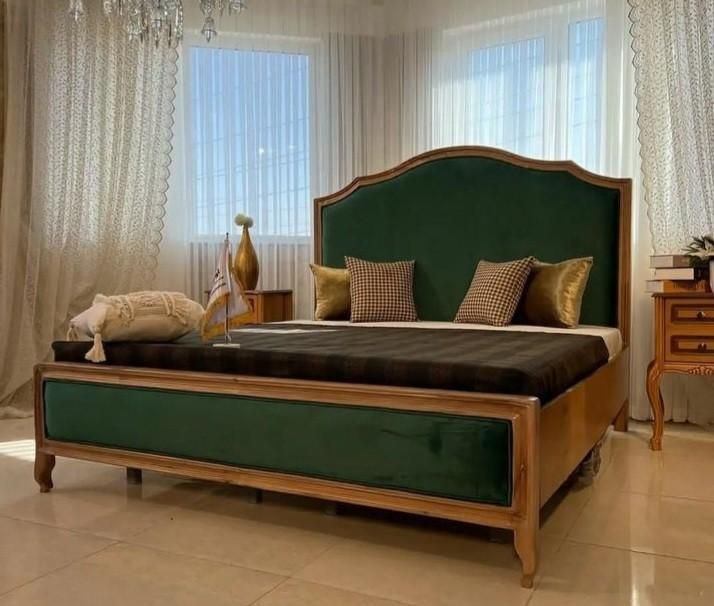 سرویس خواب دونفره چوبی تمام چوب فرانسوی ابزاری|تخت و سرویس خواب|تهران, یافت آباد جنوبی|دیوار