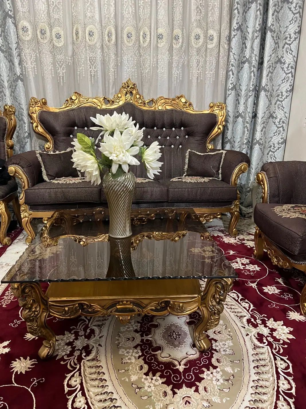 مبلمان استیل ۹نفره|مبلمان خانگی و میز عسلی|کرج, شاهین‌ویلا|دیوار