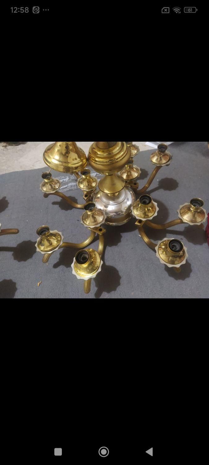 دوعدد لوستر اهنی|لوستر و چراغ آویز|کرج, برغان|دیوار