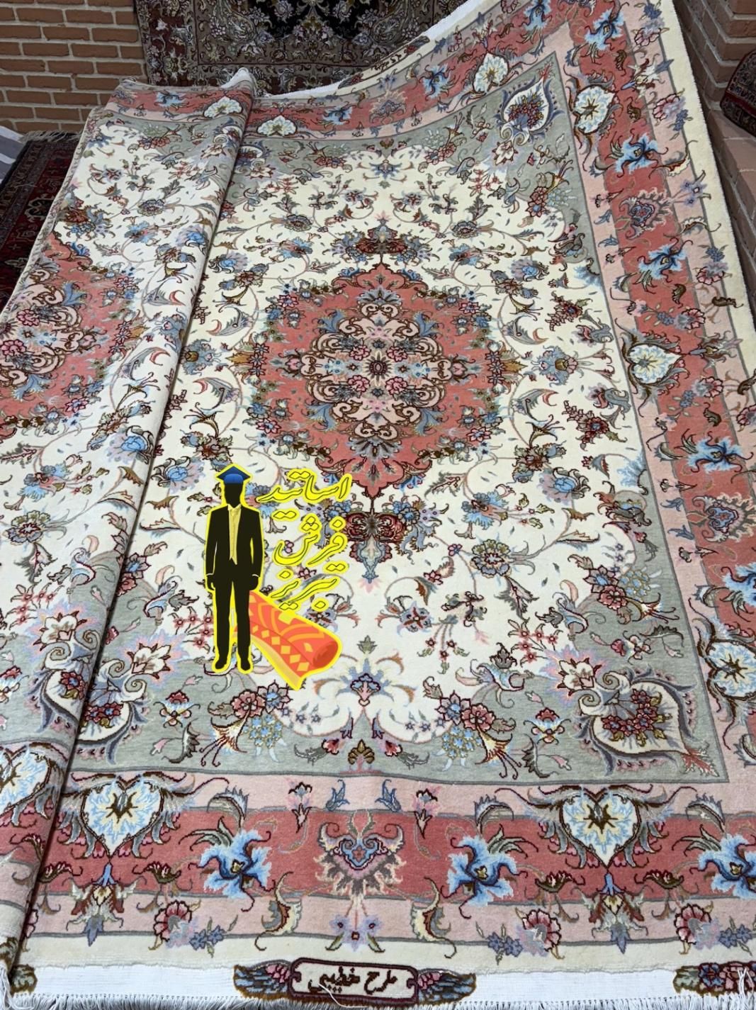 فرش جفت۶مترخطیبی۴۰رج تبریز(اقساطبدون بهره1ساله)|فرش|تبریز, |دیوار