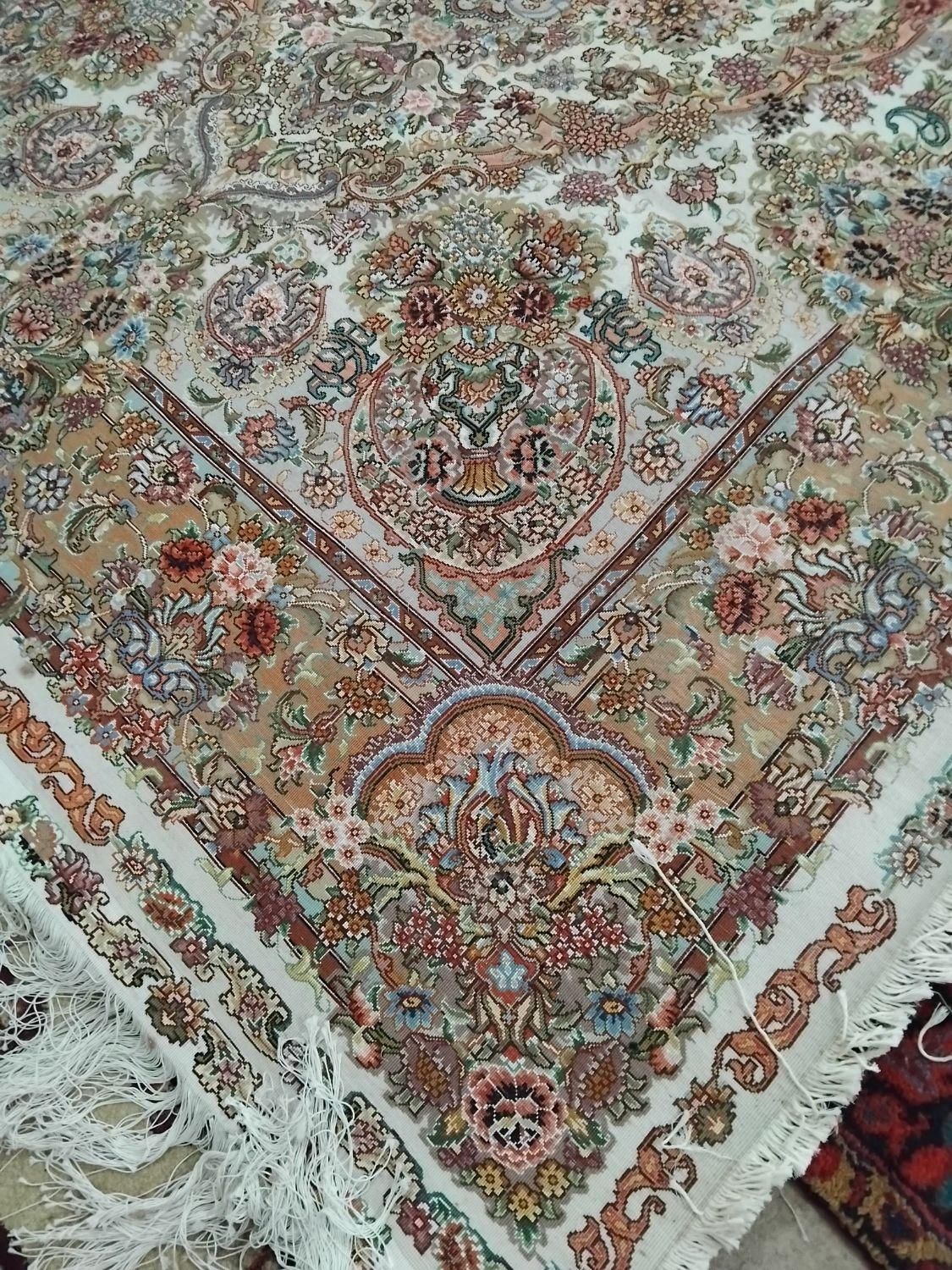فرش۱۸متری۴۰رج طرح سالاری حاشیه کف ابریشم|فرش|ارومیه, |دیوار