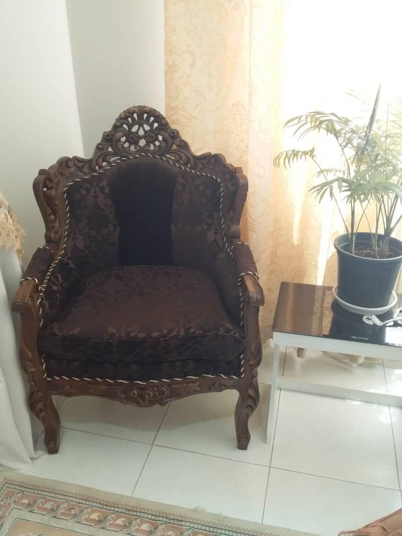 مبل استیل با چوب گردو|مبلمان خانگی و میز عسلی|اصفهان, جلفا|دیوار