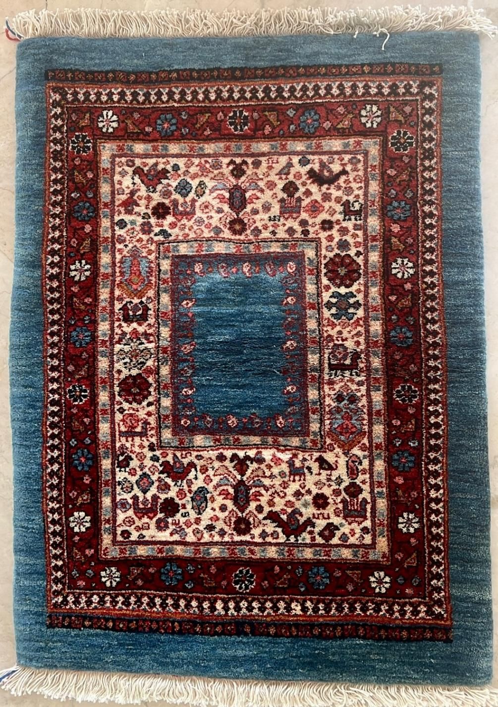 تابلو فرش دستبافت تمام ابریشم قم- گبه شیراز دستباف|تابلو فرش|تهران,  امام زاده قاسم (نیاوران)|دیوار