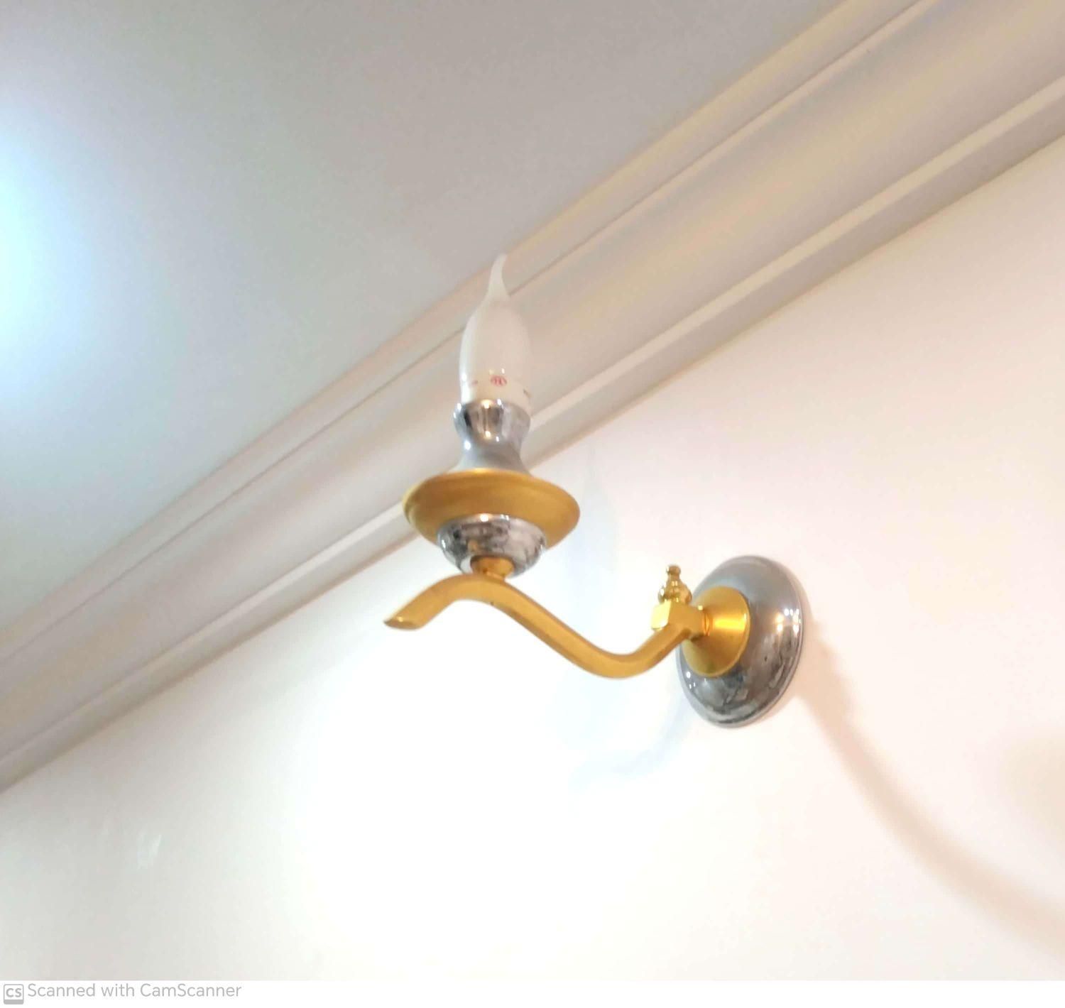 یک جفت لوستر به همراه دیوارکوب از برند نورسازان|لوستر و چراغ آویز|قائمشهر, |دیوار