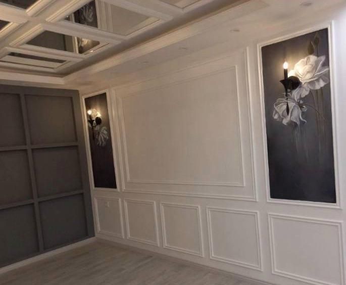 کاغذ دیواری تی وی وال قاب بندی دکور کفپوش|خدمات پیشه و مهارت|بجنورد, |دیوار