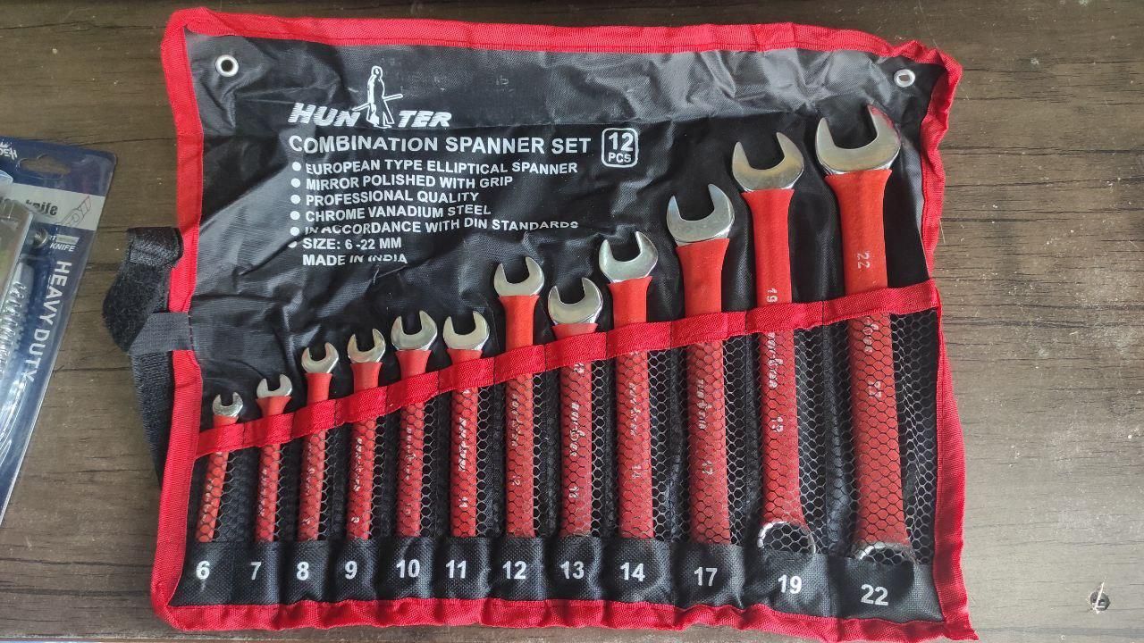 آچار یکسر رینگ ۸ و ۱۲ عددی هانتر روکشدار|ابزارآلات|کرمانشاه, |دیوار