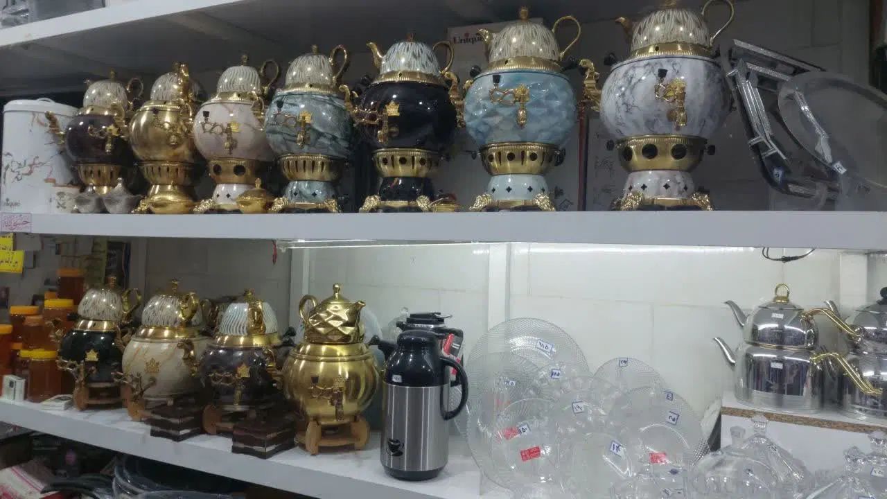 سماور ۳تیکه و کتری با قوری طرح سنگ|سماور، چای‌ساز، قهوه‌ساز|مشهد, وحید|دیوار