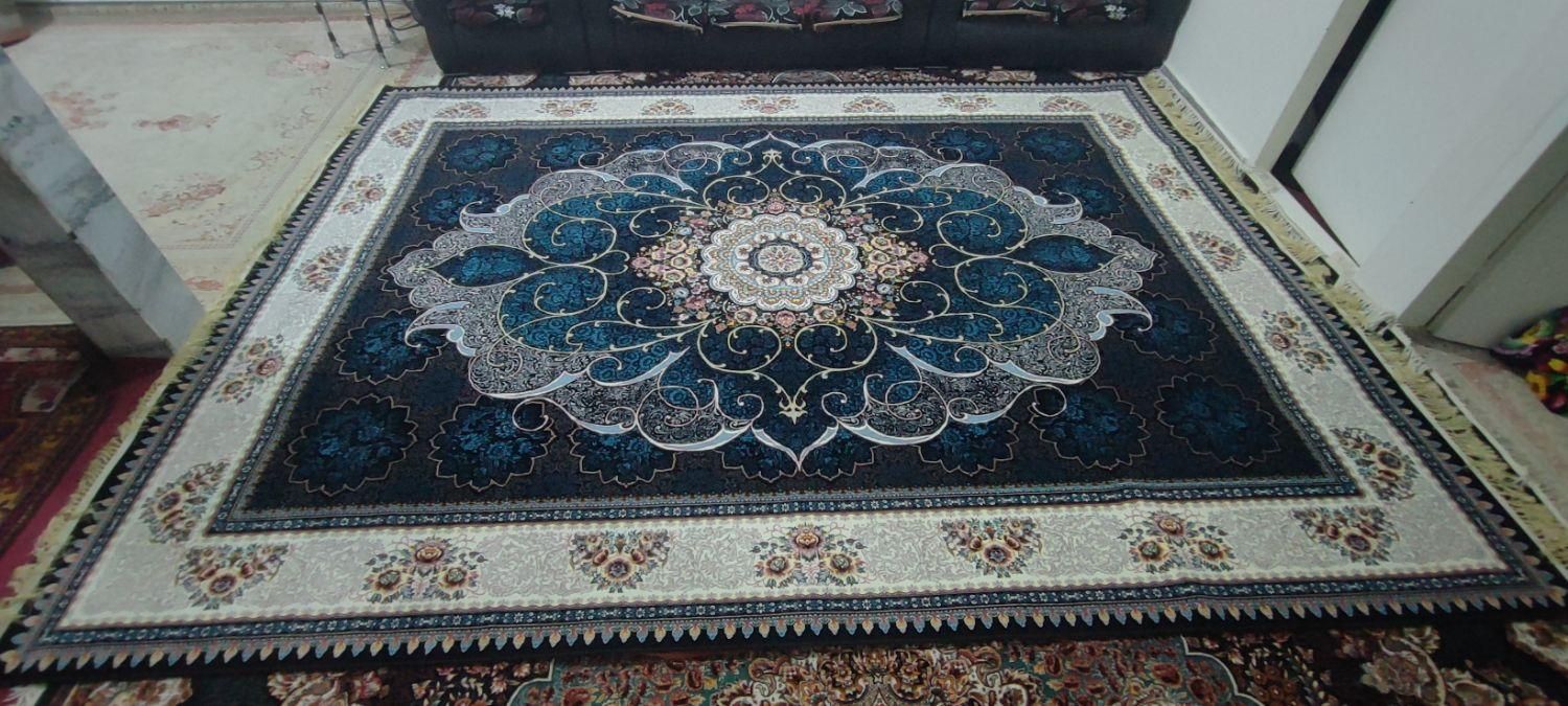 دو تخته فرش ۱۲ متری نخی سورمه ای|فرش|تهران, تهران‌سر|دیوار
