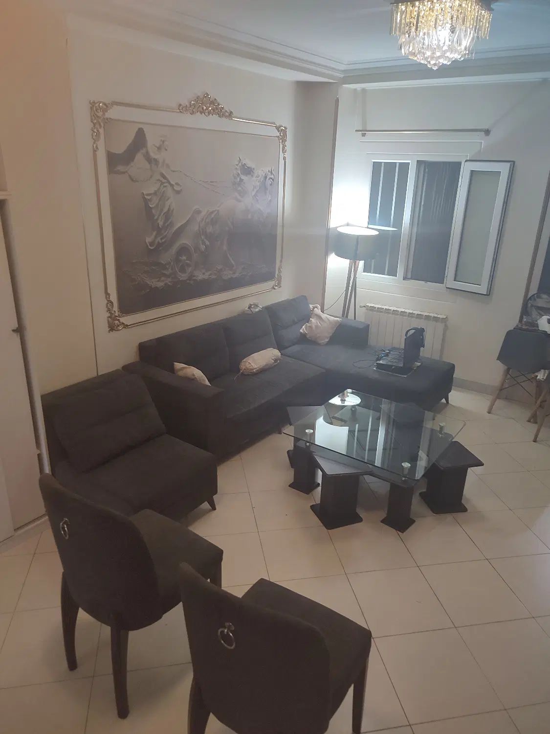 کاناپه ال 7نفره پارچه ترک همراه با میز و عسلی|مبلمان خانگی و میز عسلی|تهران, سید خندان (جلفا)|دیوار