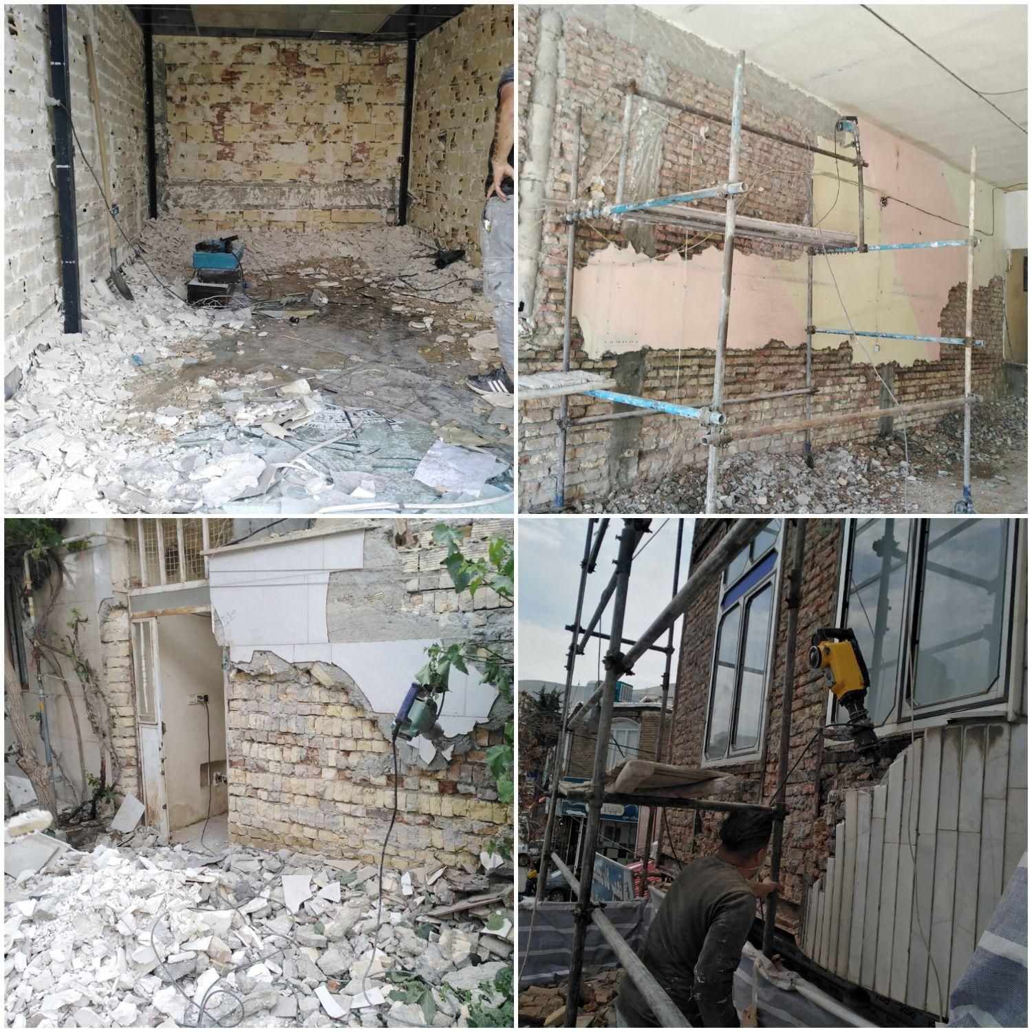 تعمیرات وبازسازی تخریب سیمانکاری بنای ساختمان|خدمات پیشه و مهارت|سنندج, |دیوار