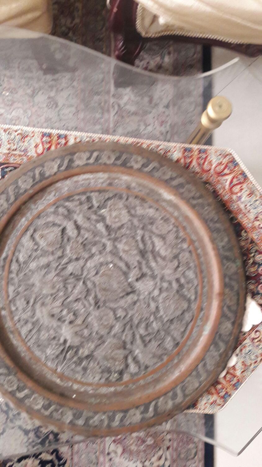 سینی مسی قدیمی|کلکسیون اشیاء عتیقه|تهران, تاکسیرانی|دیوار