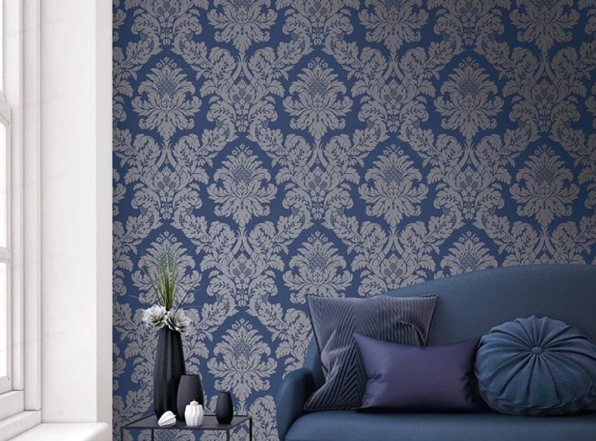 کاغذ دیواری/ تیک آبی|مصالح و تجهیزات ساختمان|پرند, فاز ۲|دیوار