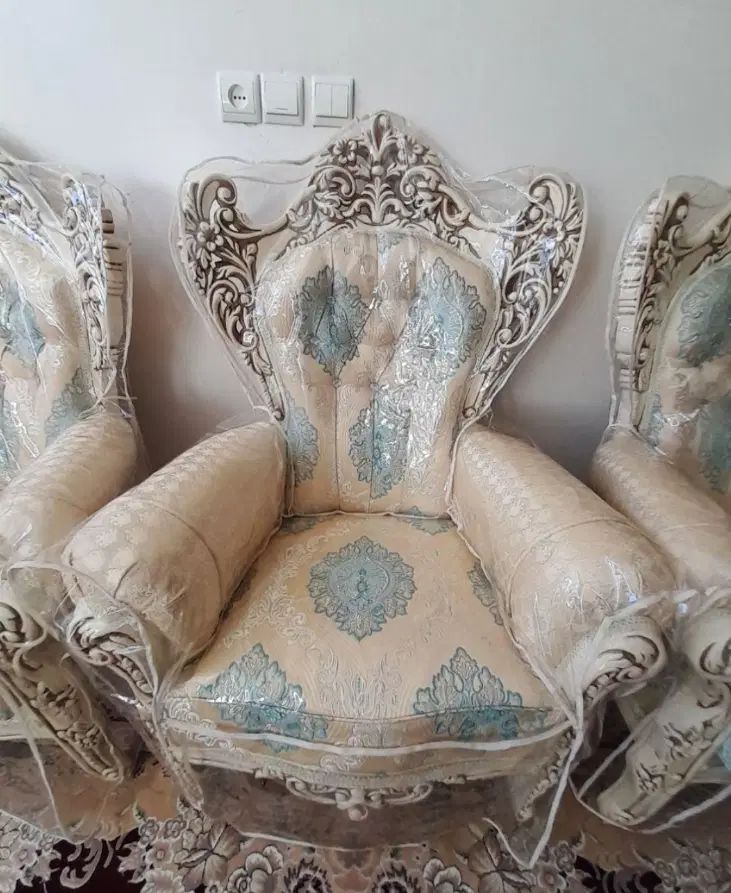 مبل 7 نفره نو نو چوب با کاور میز عسلی و میزبان|مبلمان خانگی و میز عسلی|اسلام‌شهر, شهرک مفیدی|دیوار