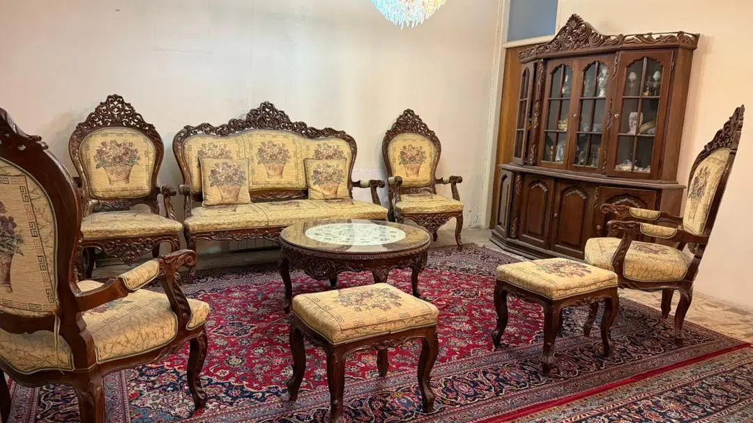 مبلمان چوب گردوی درجه یک|مبلمان خانگی و میز عسلی|تهران, سید خندان (جلفا)|دیوار