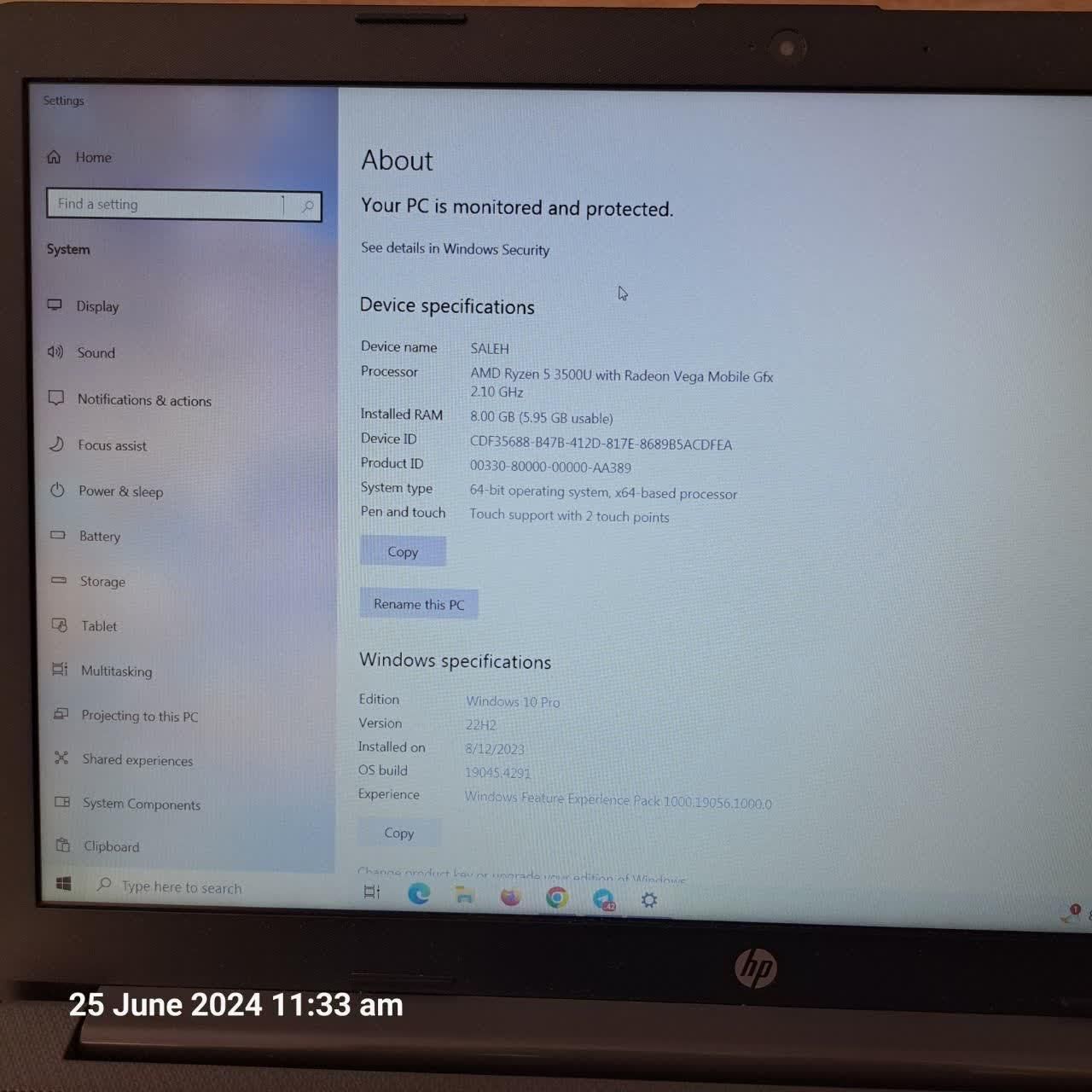 Hp 255 G7|رایانه همراه|اصفهان, دشتستان|دیوار