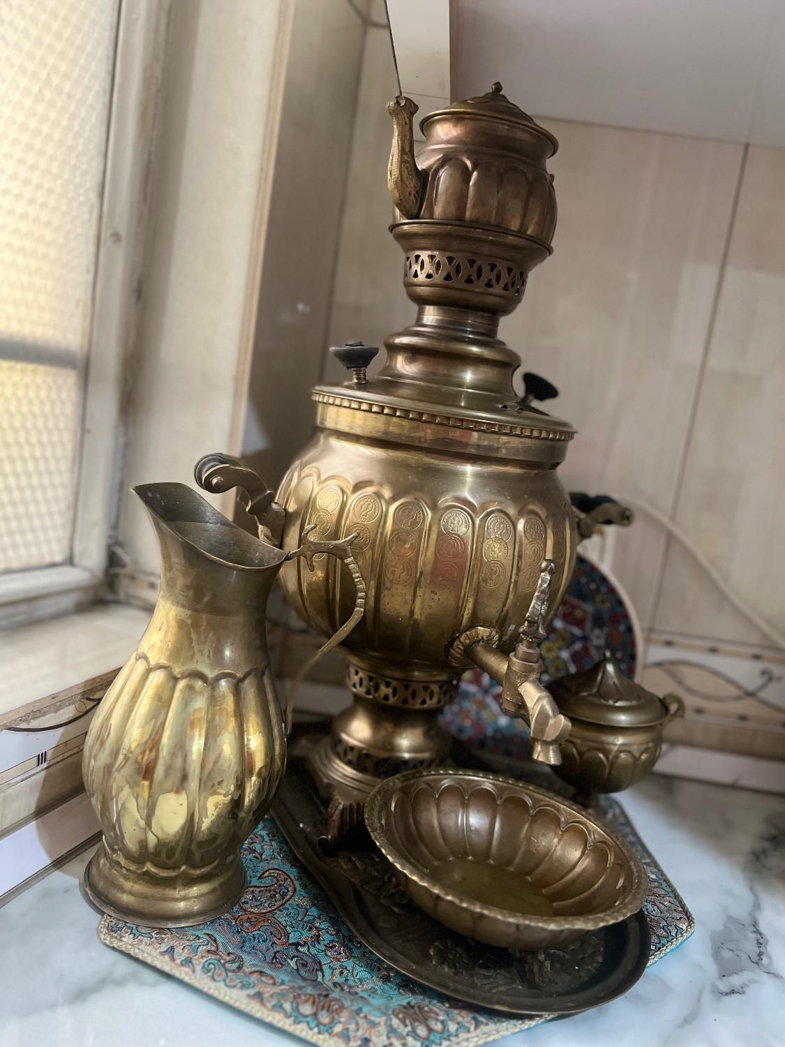 سماور زغالی|صنایع دستی و سایر لوازم تزئینی|ری, |دیوار