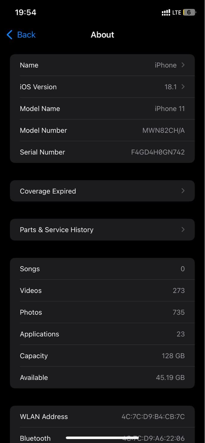 اپل iPhone 11 با حافظهٔ ۱۲۸ گیگابایت|موبایل|سردشت, |دیوار