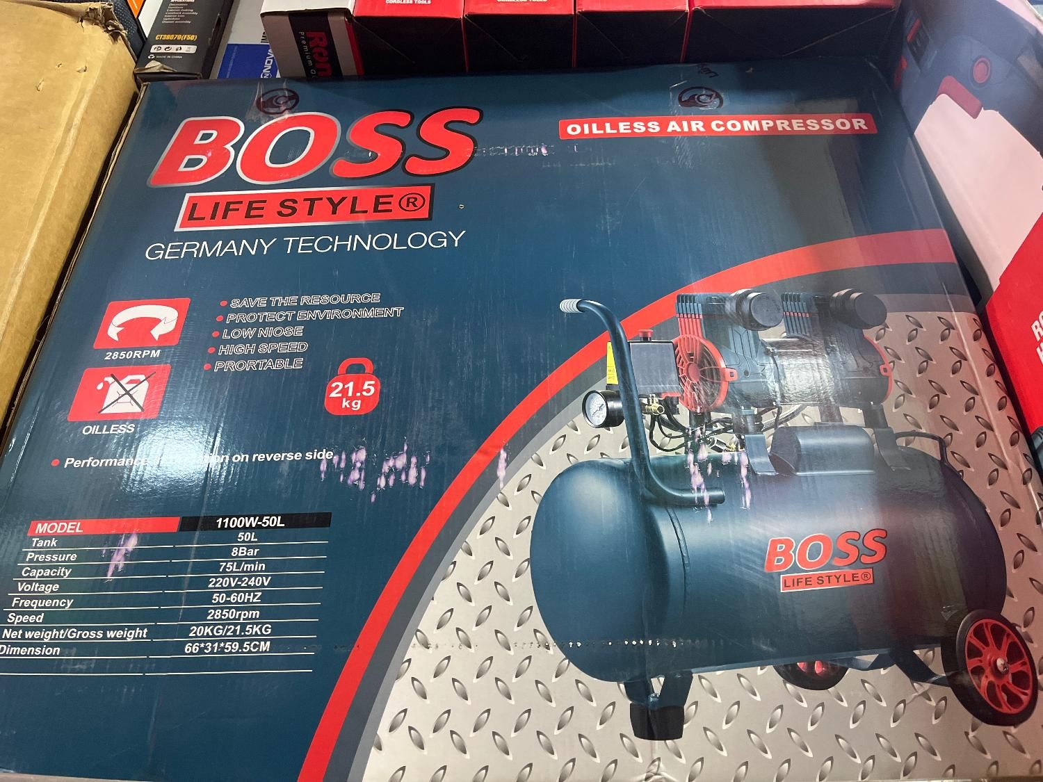 پمپ باد ۵۰لیتری سایلنت باس|ماشین‌آلات صنعتی|رشت, کوی عرفان|دیوار