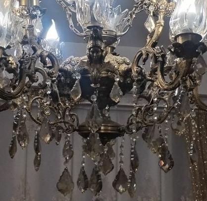 لوستر 20 شاخه ای برنج|لوستر و چراغ آویز|تبریز, |دیوار