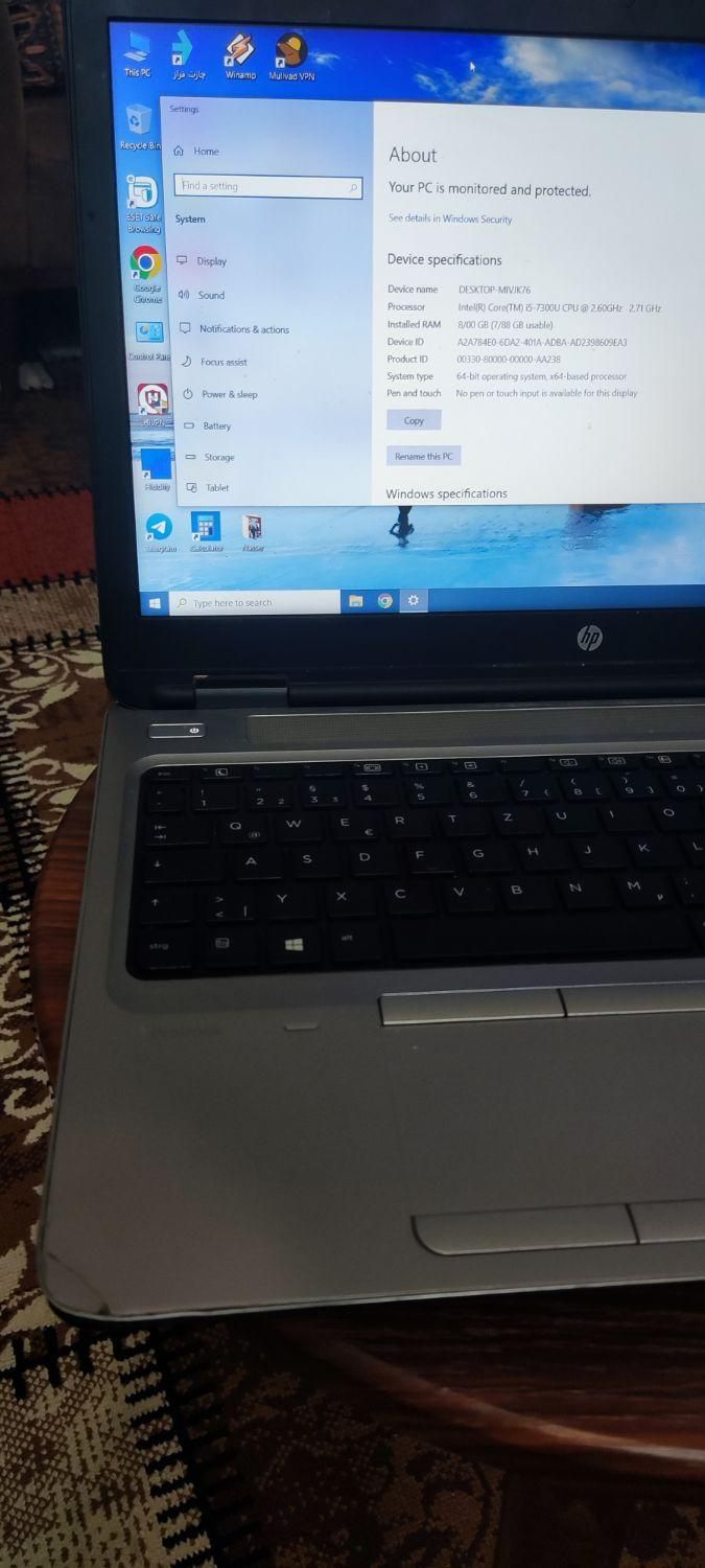 لپ تاپ  hp probook 650 G3 core i5 نسل ۷|رایانه همراه|اصفهان, بهارستان|دیوار