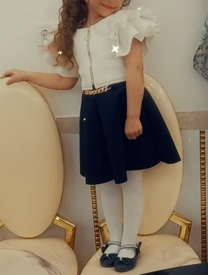 پیرهن و دامن بچگانه مجلسی|لباس|قزوین, |دیوار