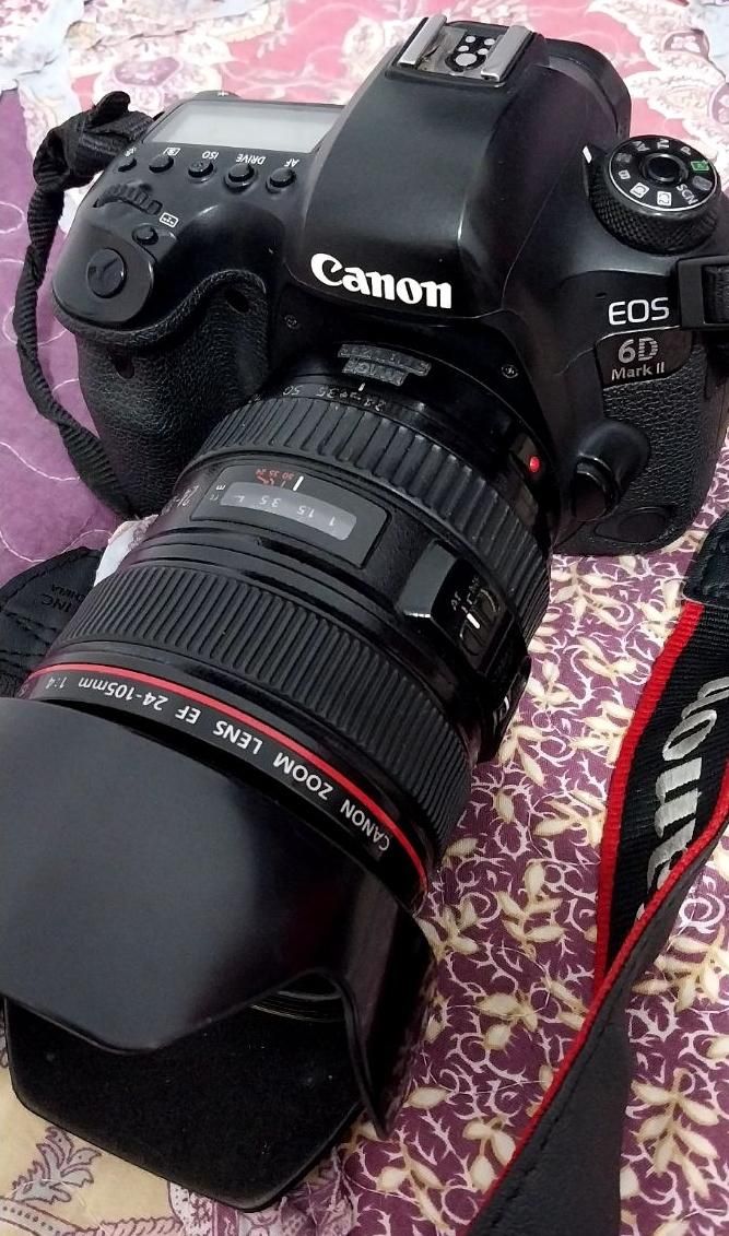 دوربین Canon 6D Mark II + لنز 24-105|دوربین عکاسی و فیلم‌برداری|قم, پردیسان|دیوار