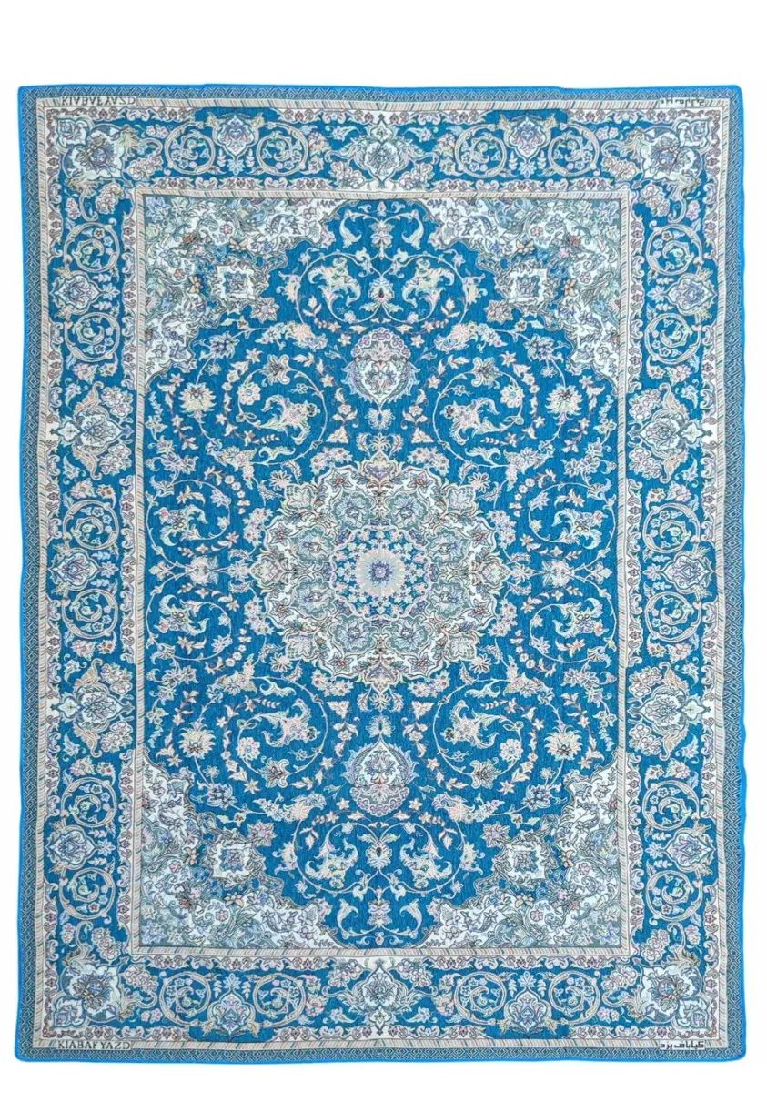 روفرشی ۴×۳ مخمل ابریشیم کیاباف یزد مدل کژال ۴۰۸|روفرشی|کرمان, |دیوار