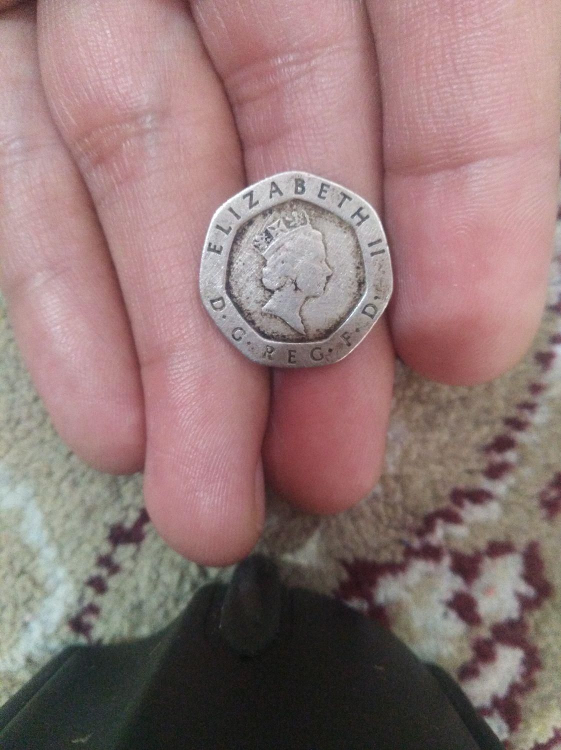 سکه 20 پنی الیزابت دوم 1987|کلکسیون سکه، تمبر، اسکناس|مشهد, کشاورز|دیوار