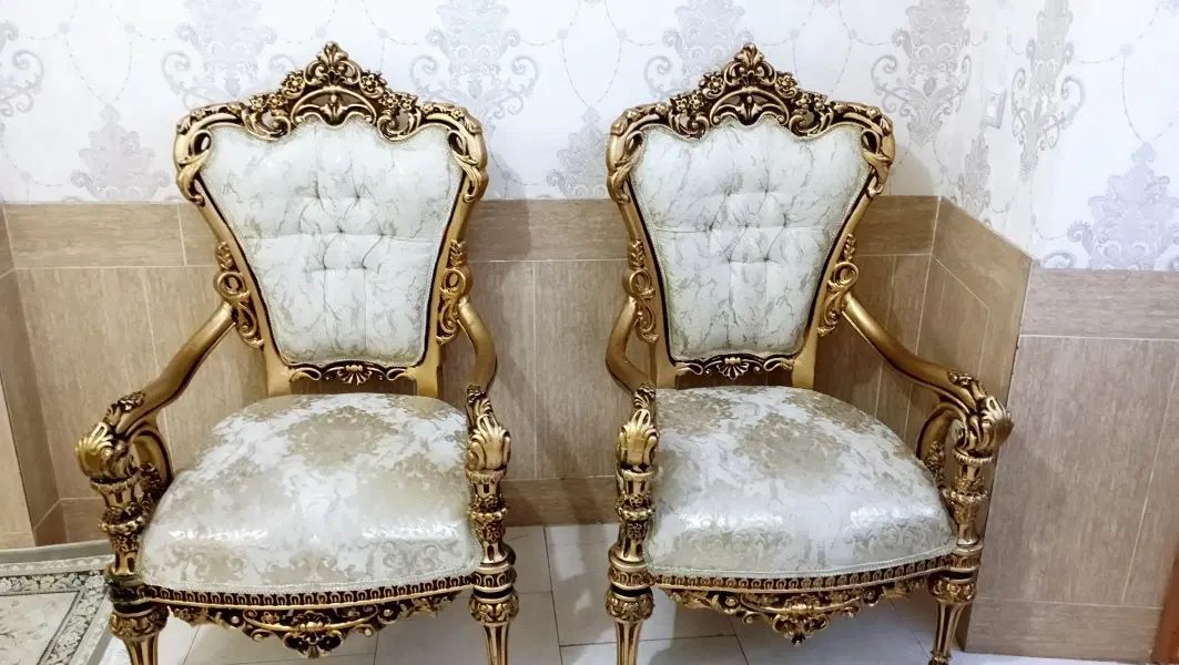 مبل 8نفر سلطنتی آبکاری طلا|مبلمان خانگی و میز عسلی|اصفهان, شهرستان|دیوار