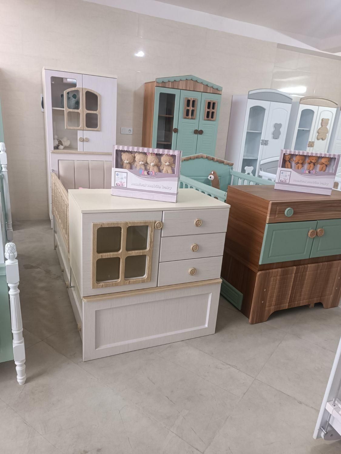 تخت وکمد نوزادی * رنگی*100مدل تنوع زیبا|تخت و سرویس خواب|رشت, استقامت ۱|دیوار