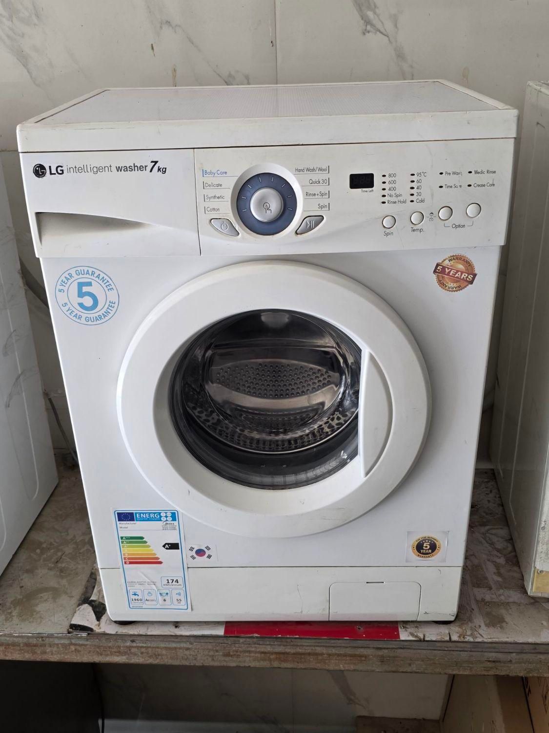 ماشین لباسشویی ال جی - LG کره ای ۷کیلو درحد|ماشین لباسشویی و خشک‌کن لباس|تهران, آرارات|دیوار