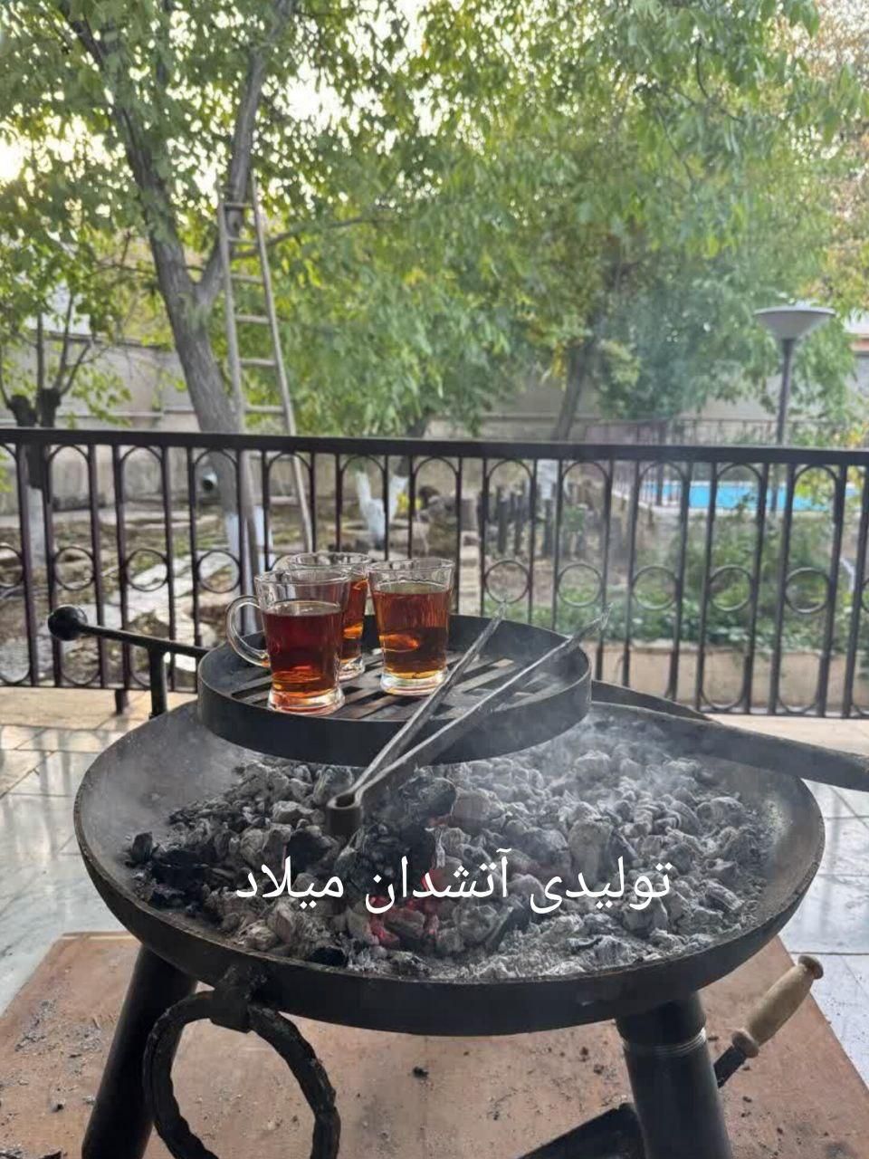 آتشدان هیزمی ضخیم فایرپیت گرد آتشکده گازی|بخاری، هیتر، شومینه|تهران, افسریه شمالی|دیوار