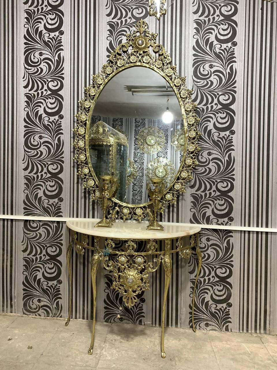 اینه شمعدون برنزی|آینه|پاکدشت, پاکدشت (مامازند)|دیوار