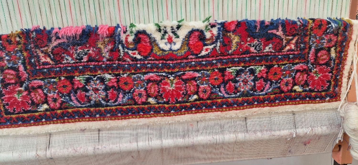 2عددپشتی دستبافت نقشه گل و گلدان|فرش|ملایر, |دیوار