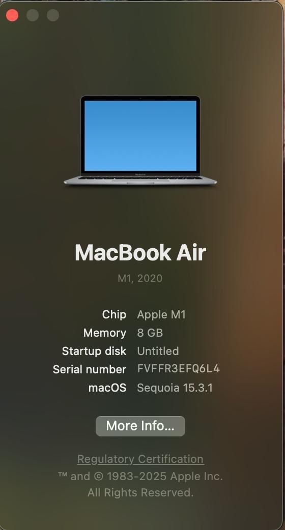 MacBook Air M1 2020 مک بوک ایر|رایانه همراه|تهران, فرمانیه|دیوار