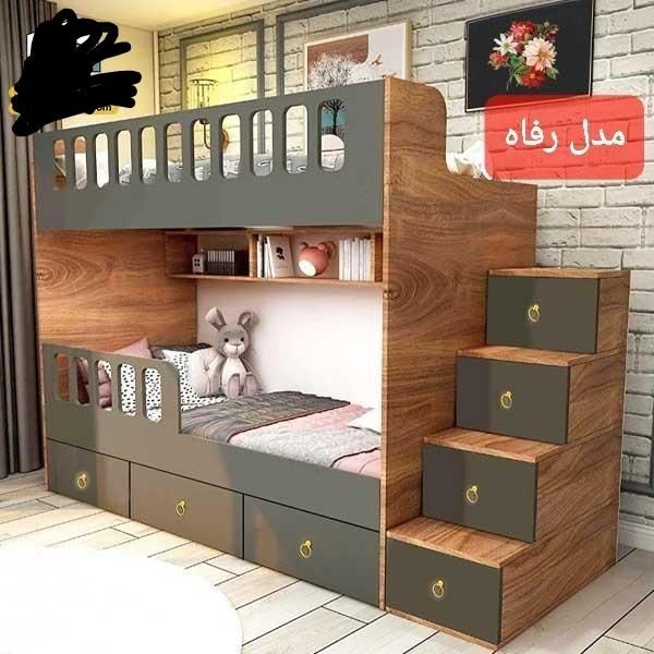 تخت دوطبقه پله منبری|تخت و سرویس خواب|آبادان, |دیوار