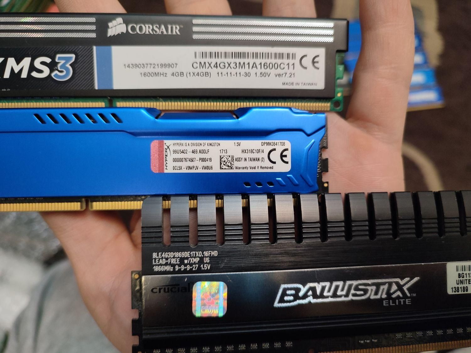 رم کامپیوتر ۴گیگ DDR3 باس 1866mhz و 1600mhz|قطعات و لوازم جانبی رایانه|تهران, صفا|دیوار